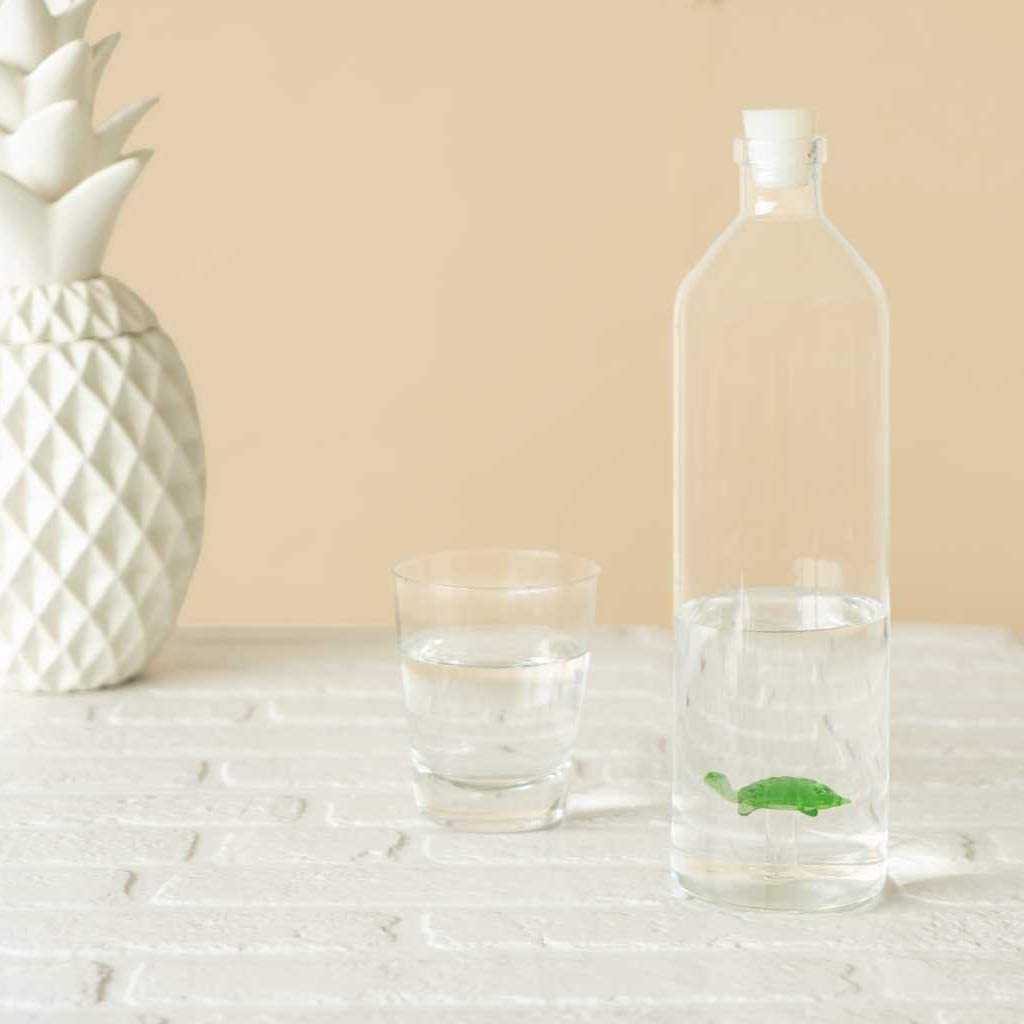 Balvi bottiglia acqua vetro borosilicato Turtle L. 1,2